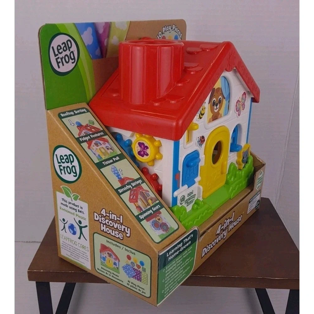 LeapFrog 4-in-1‎ Discovery House Learning Toy Interactive Lights Sounds NEW